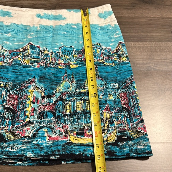 TALBOTS Travel ROME ITALY PRINT Pencil Skirt Woven Cotton Lined, Size 6 - Picture 9 of 9
